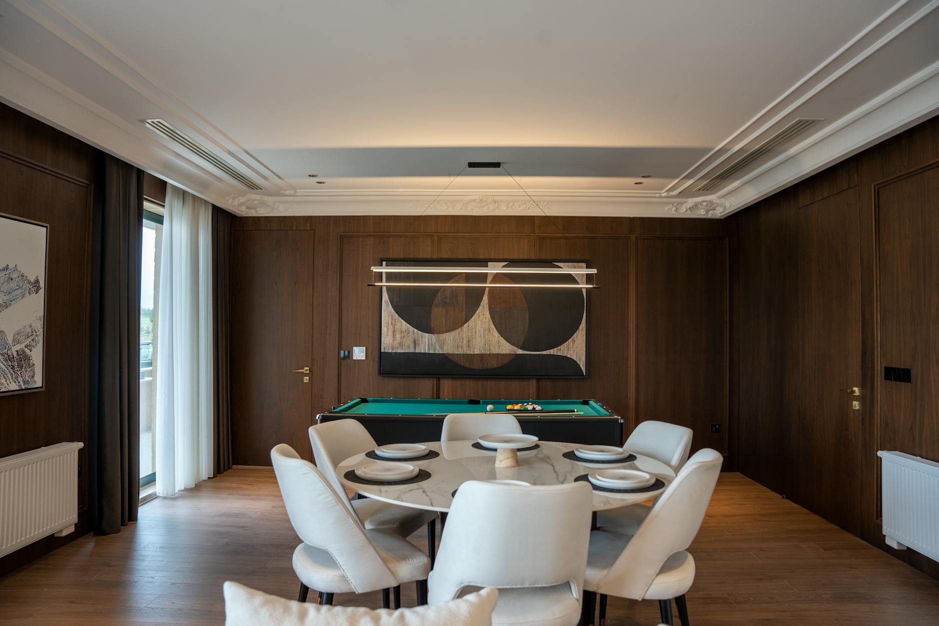 luxury home with art pieces