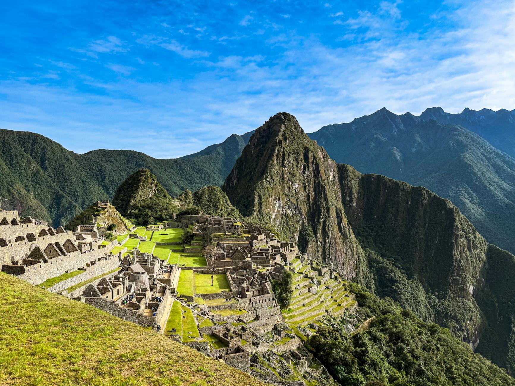 breathtaking view of Machu Picchu surrounded by mountains