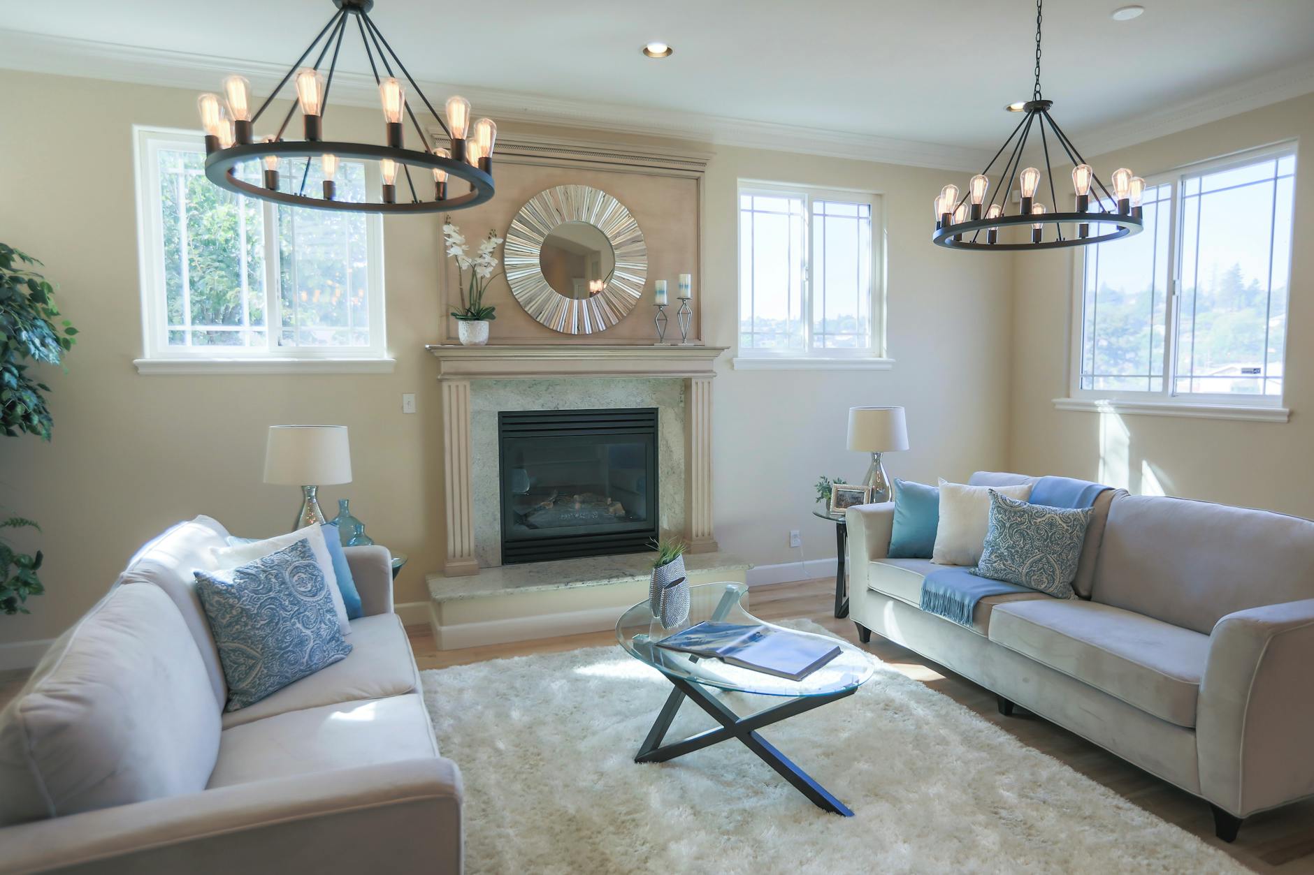 relaxing candlelit room