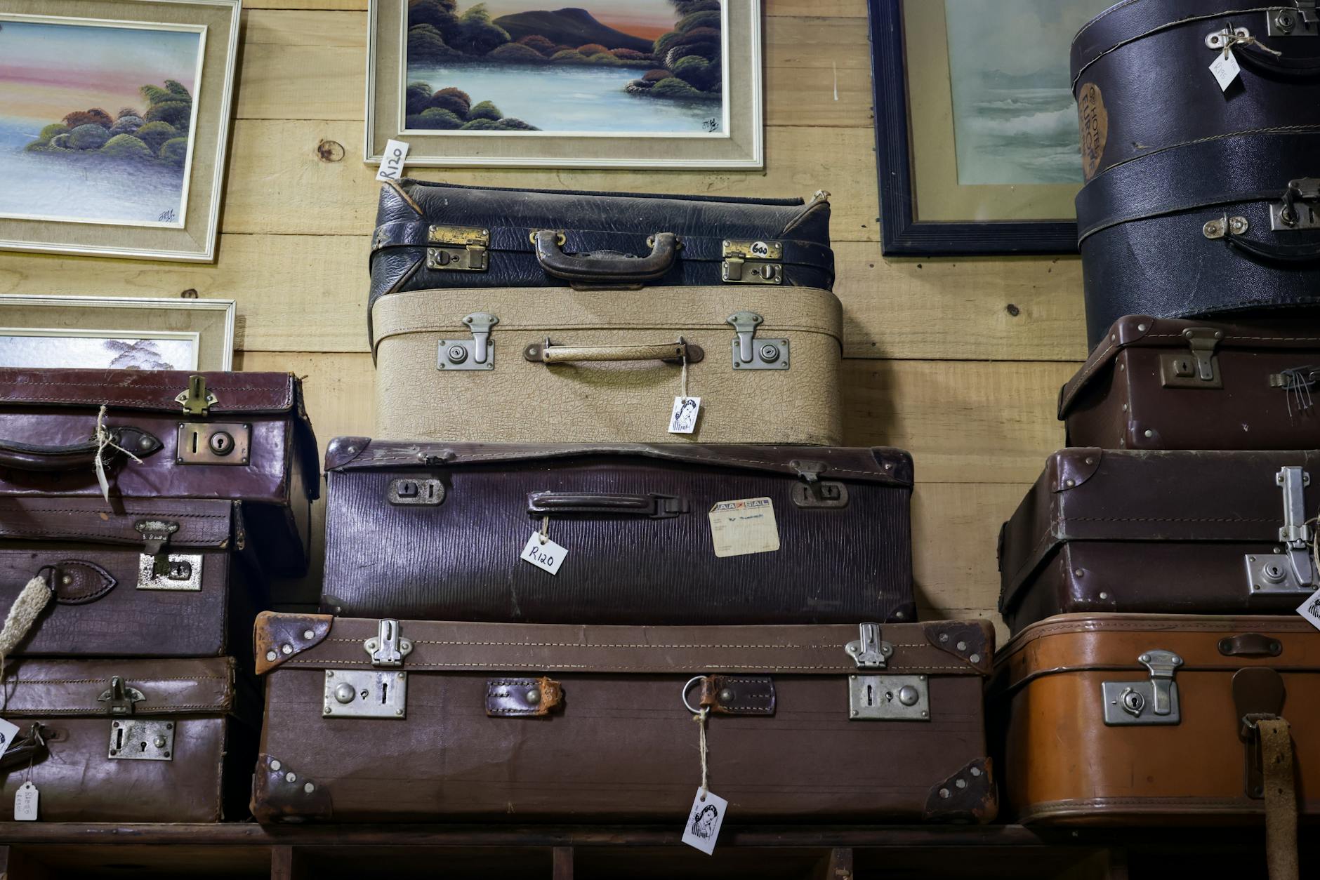 high-end leather luggage