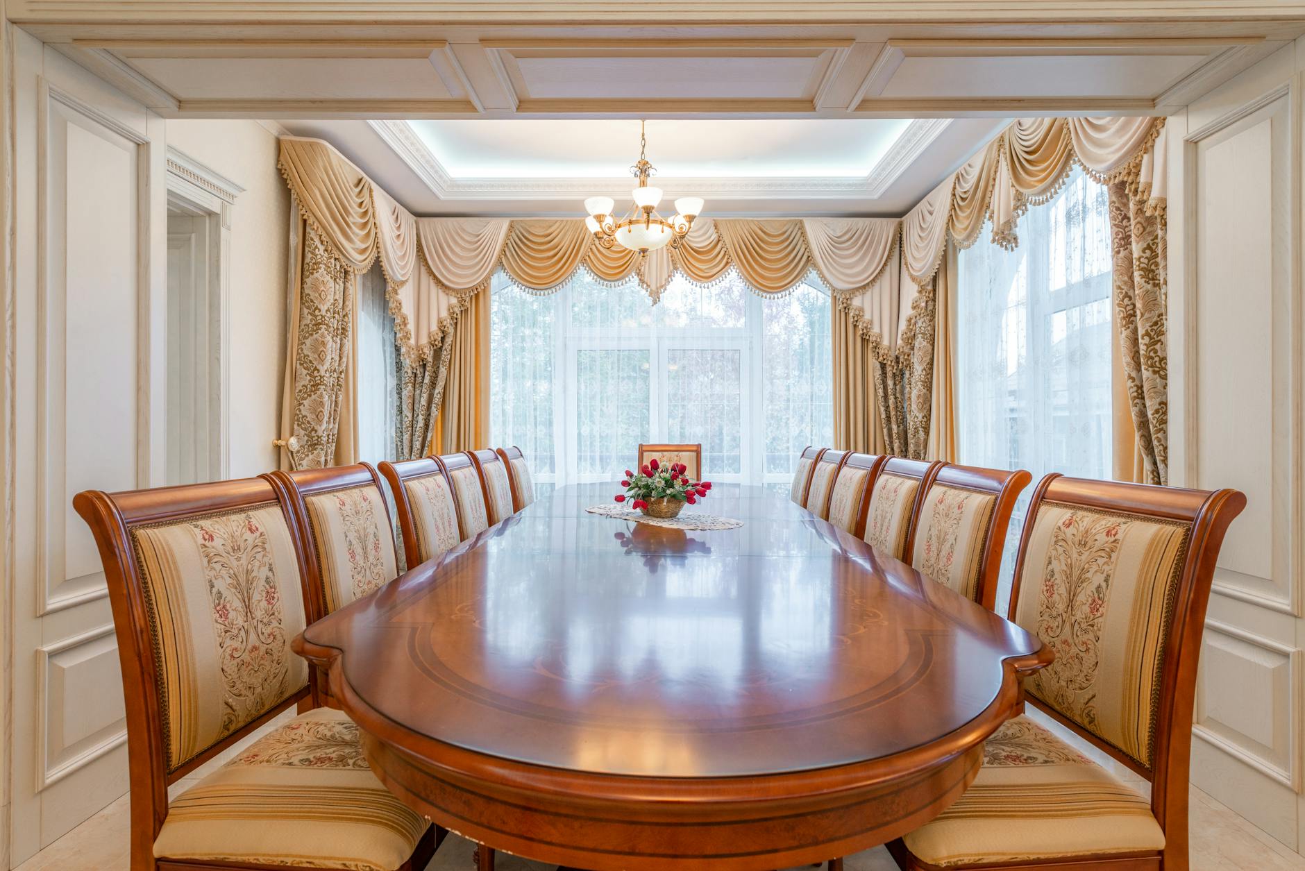 luxurious bespoke furniture in an elegant dining room
