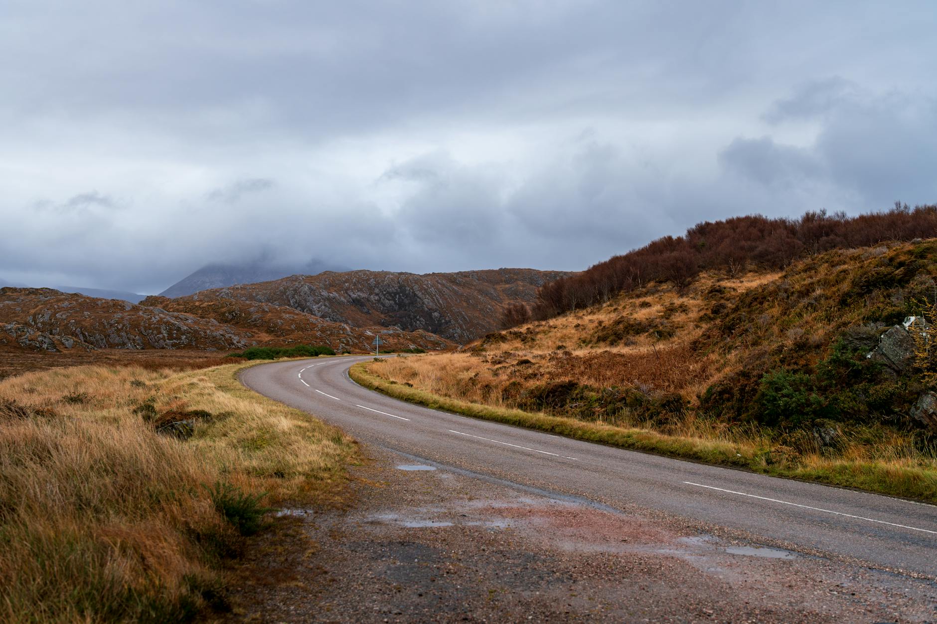 scenic road in the Scottish Highlands