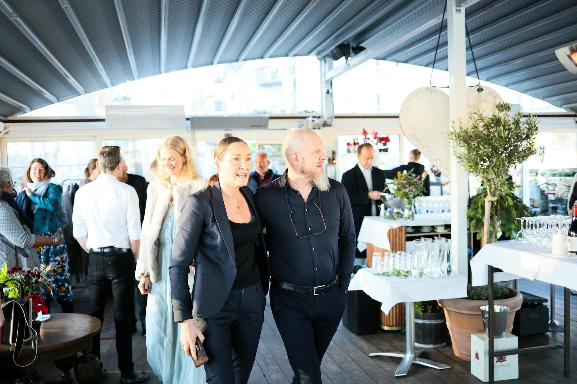 luxury pop-up event with guests enjoying the atmosphere