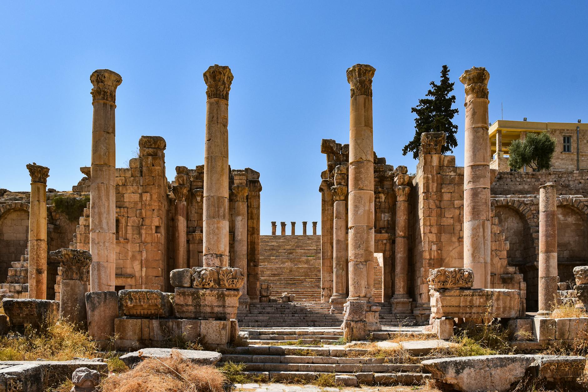 exploring ancient ruins