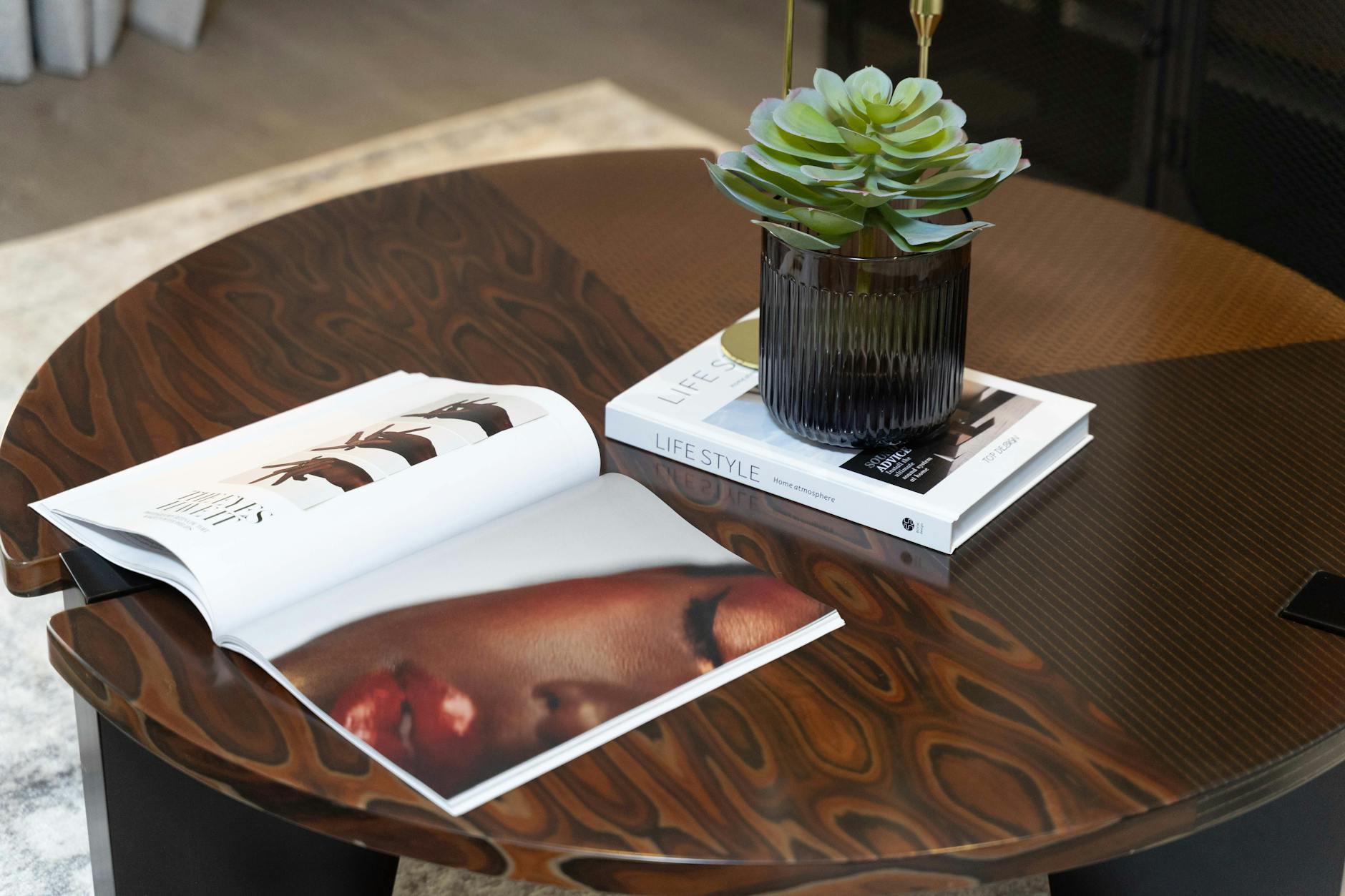 elegant coffee table book design on a modern table