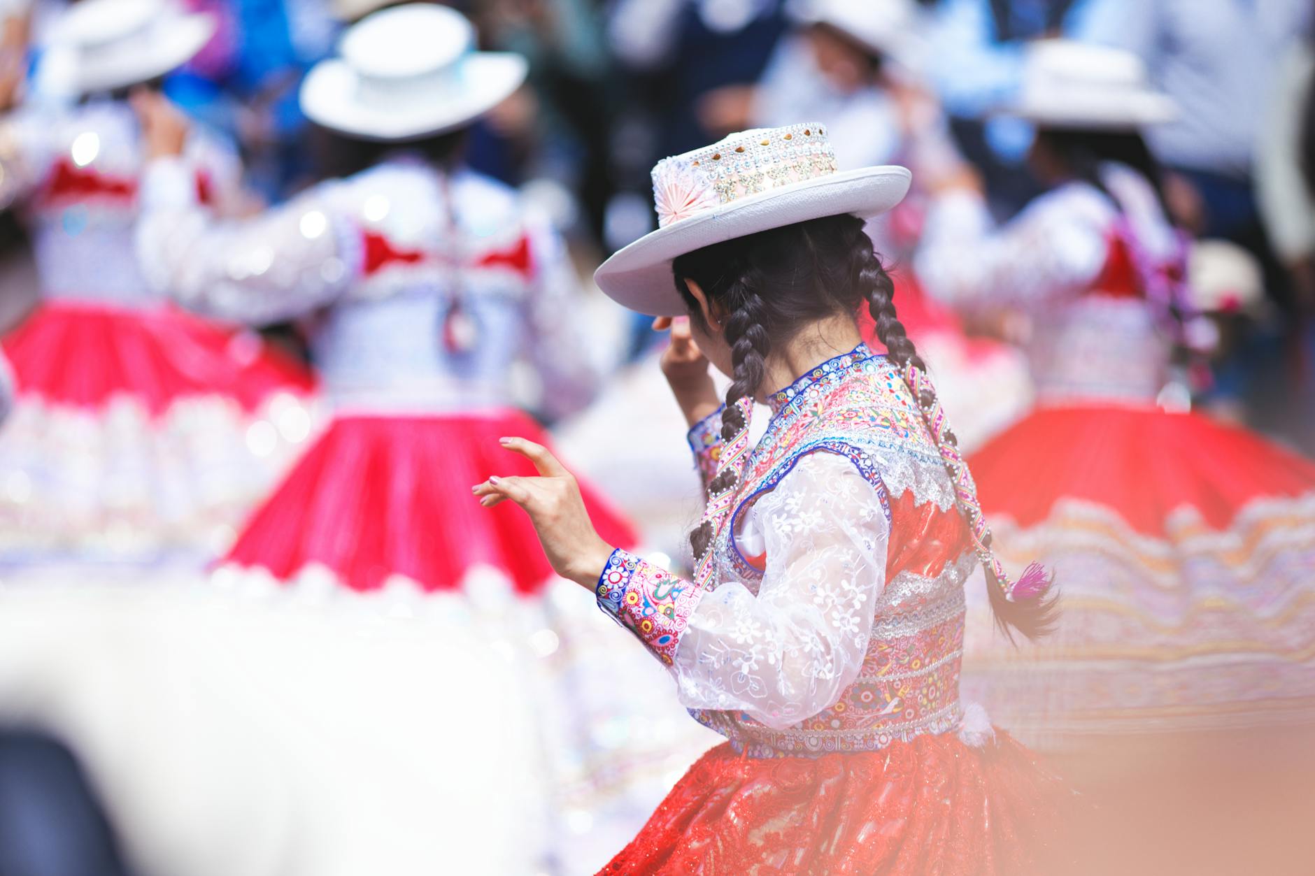 Local festival in South America, showcasing vibrant traditional attire and cultural celebrations.
