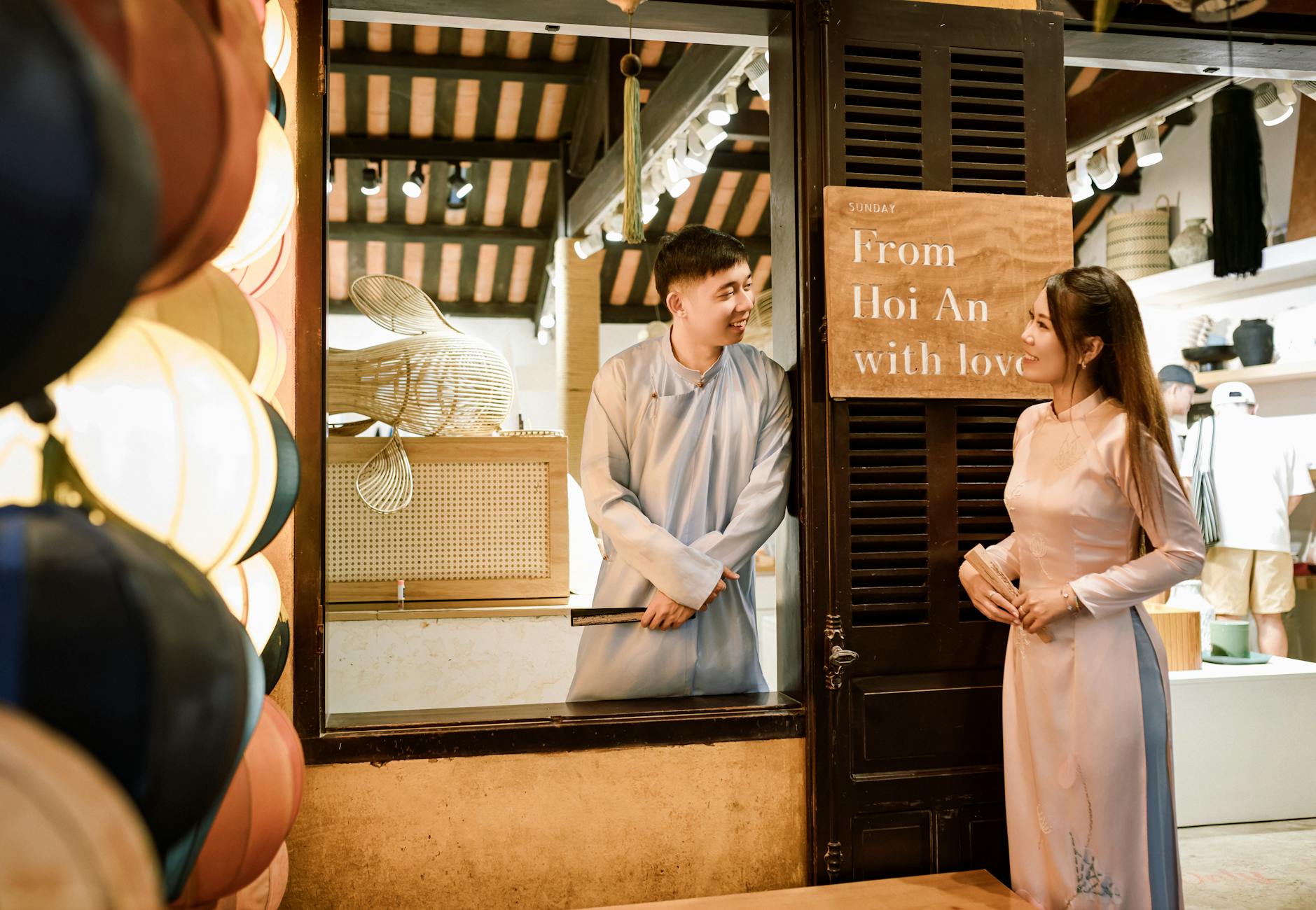 couple exploring local culture