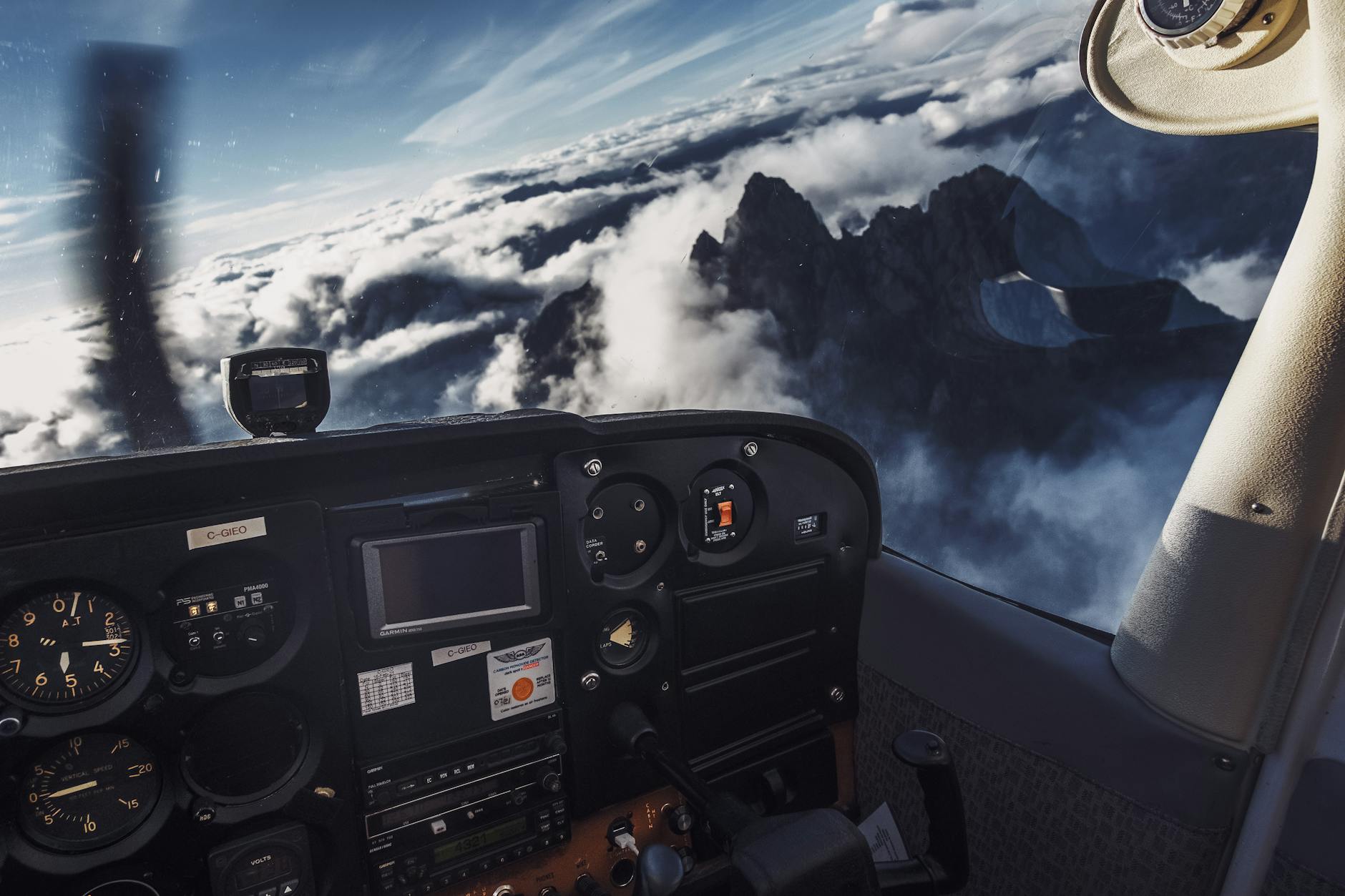 scenic flight over mountains