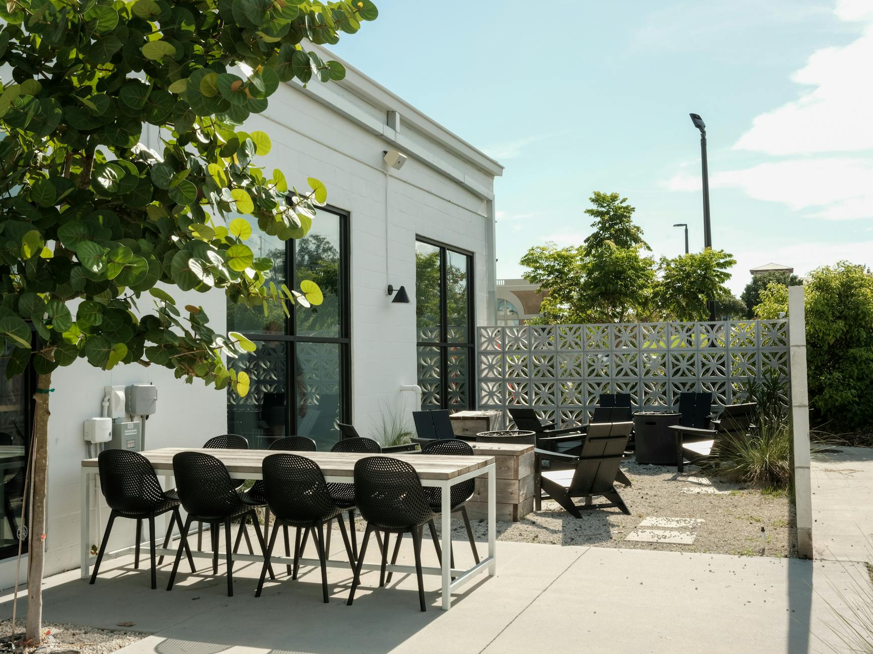 outdoor space for social gatherings and relaxation