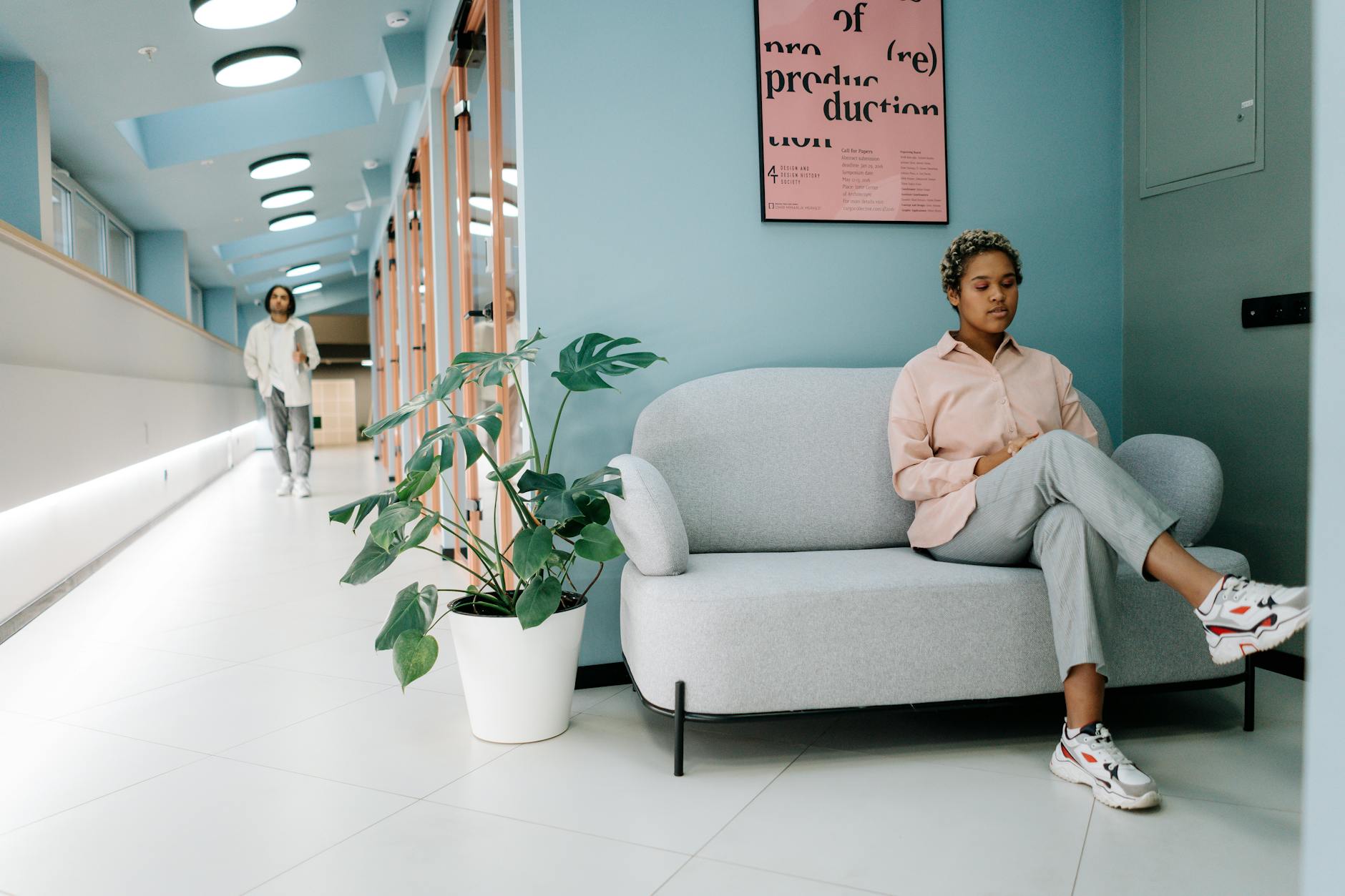 person stepping out of comfort zone in social setting