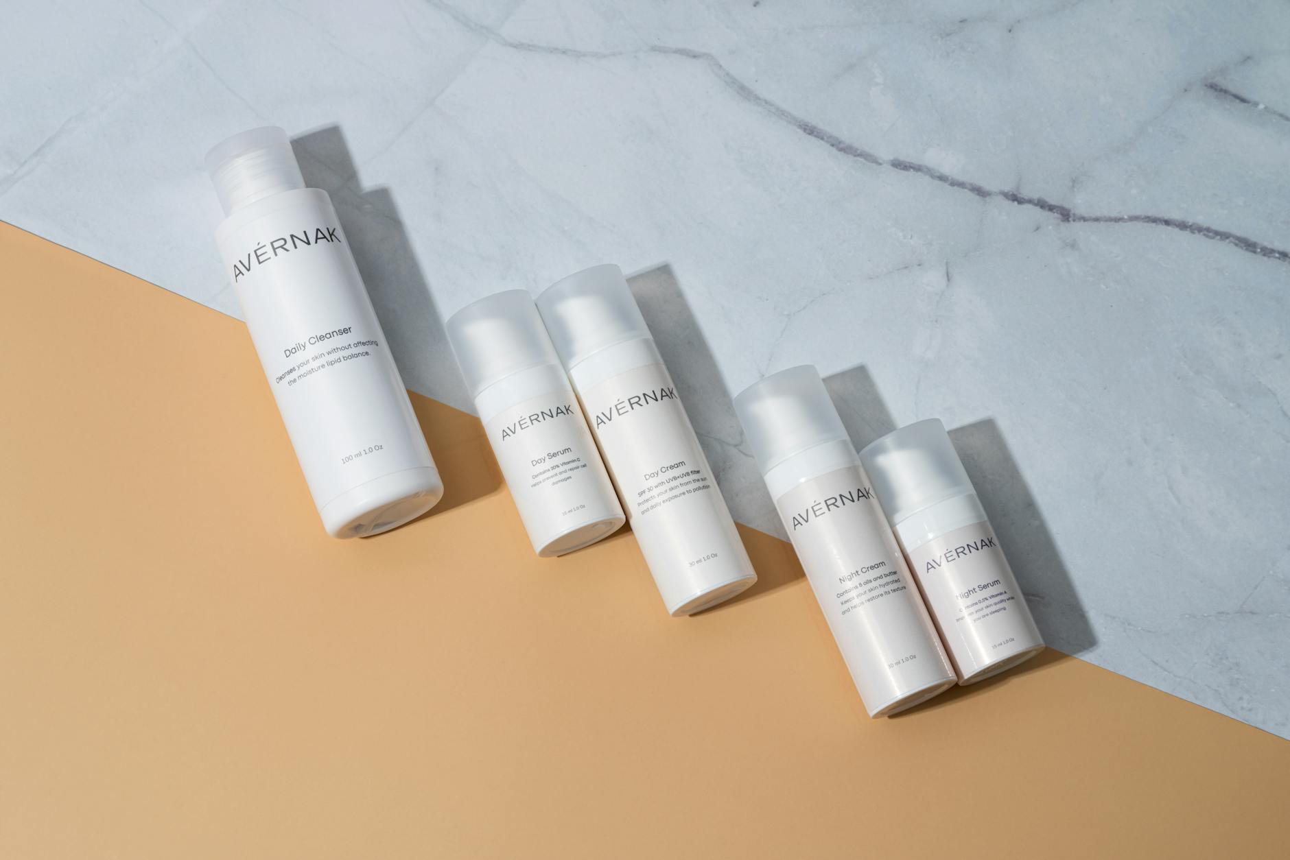 beautiful skincare products arranged aesthetically