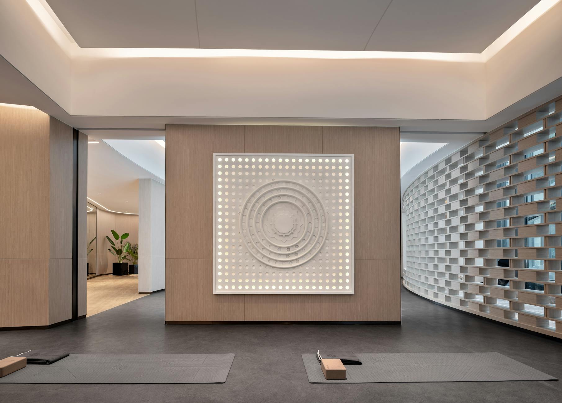 calm and serene meditation space