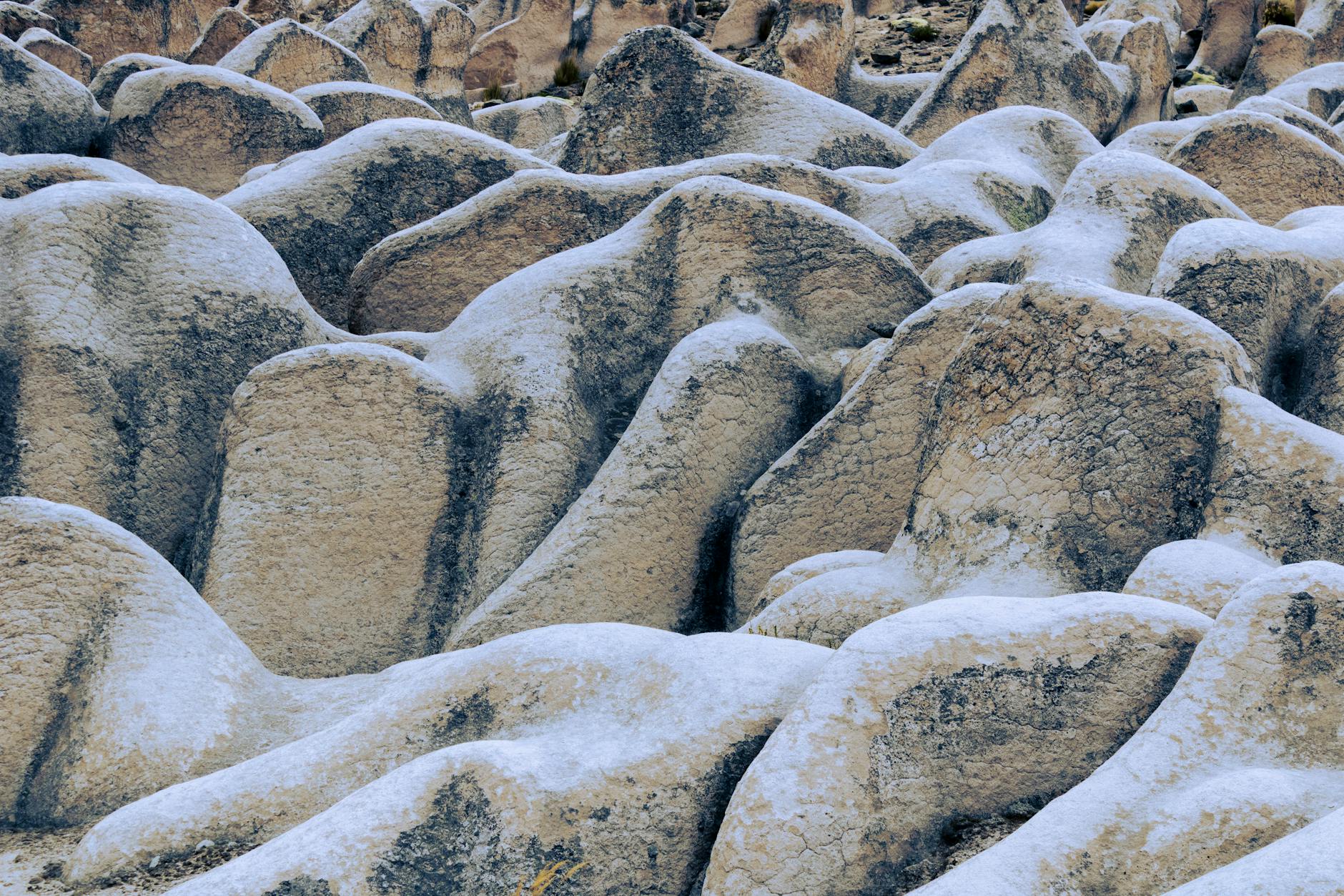 surreal landscapes with colorful rock formations