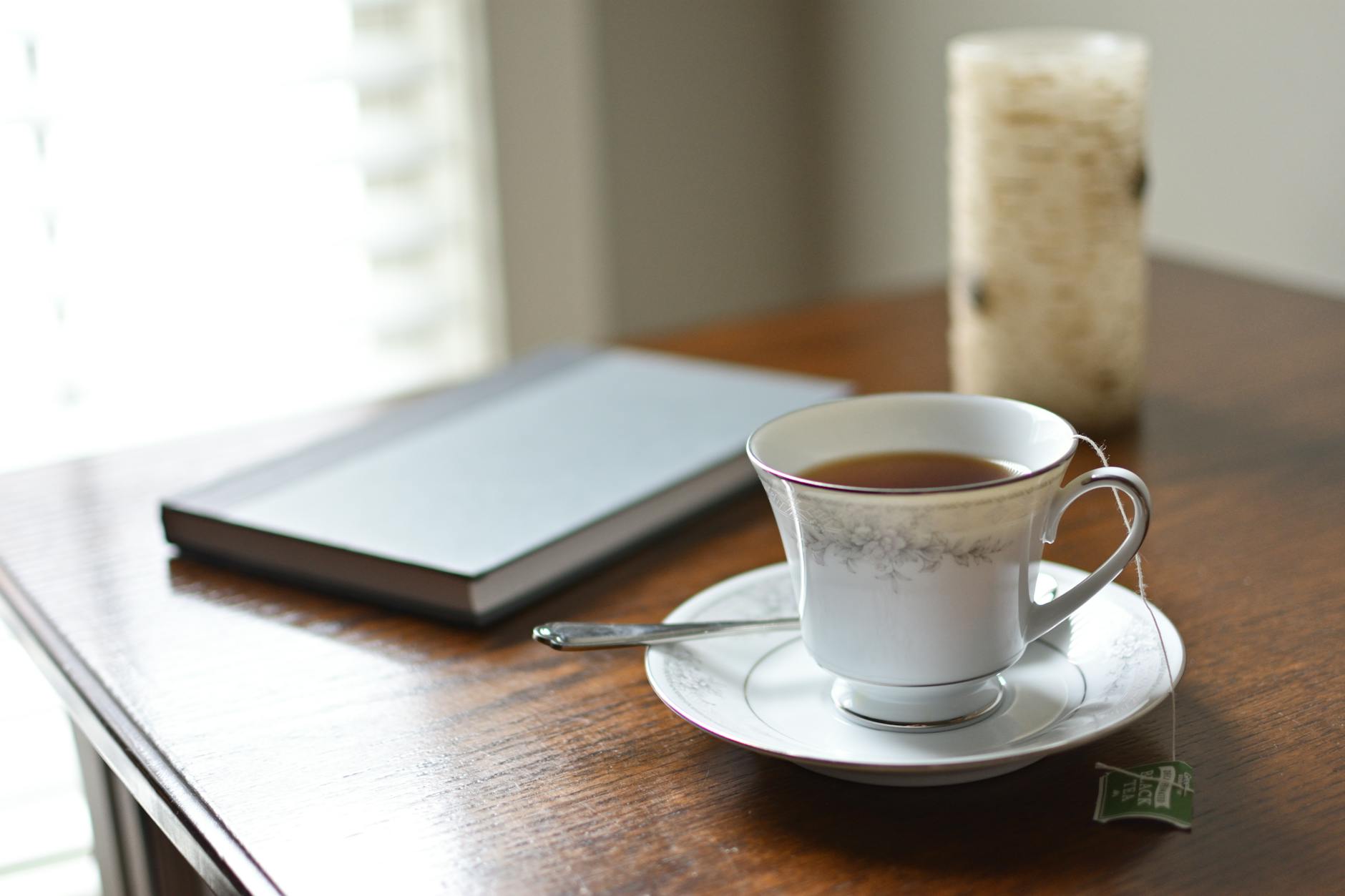 cozy morning ritual with tea and journal