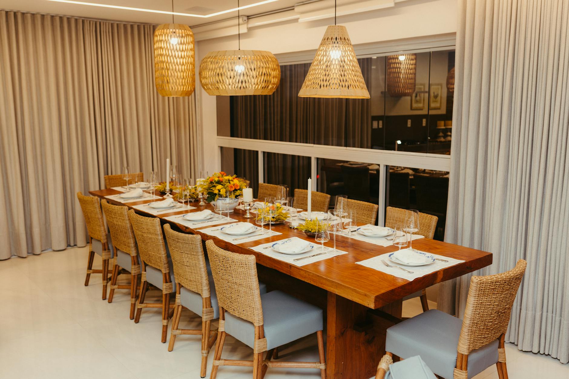 beautifully arranged healthy meal on a dining table
