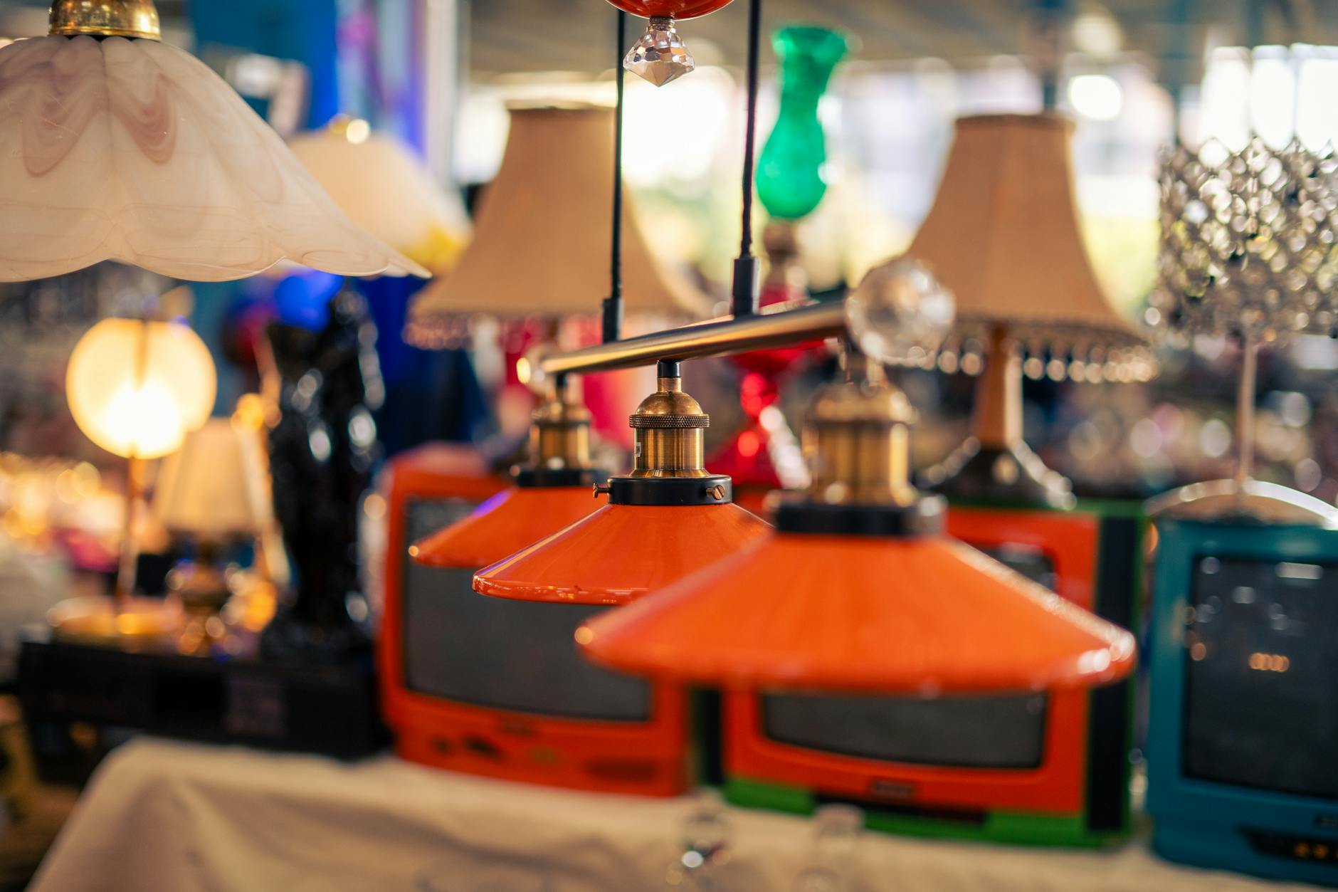 people shopping at a vintage market