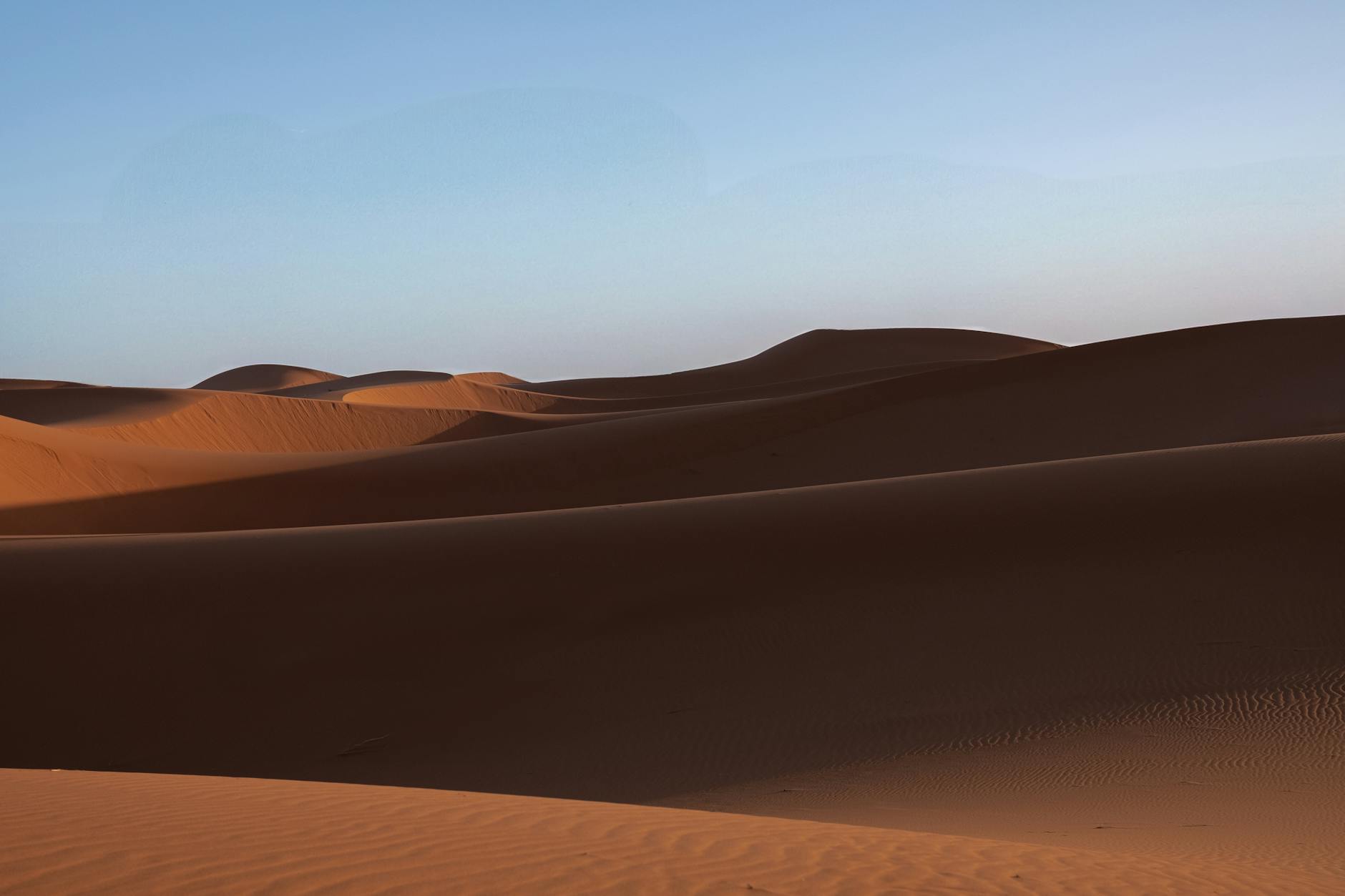 Sahara Desert dunes at sunset