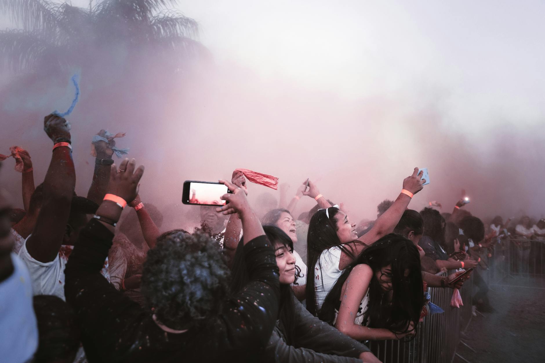 Coachella festival crowd enjoying luxury brands