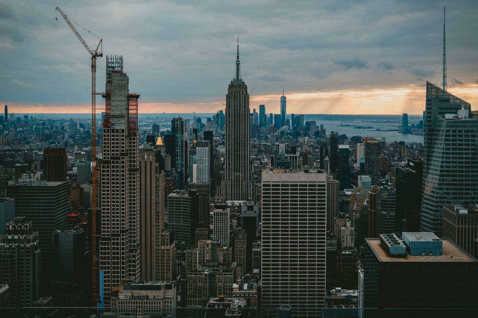 New York City sunset viewed from Top of the Rock