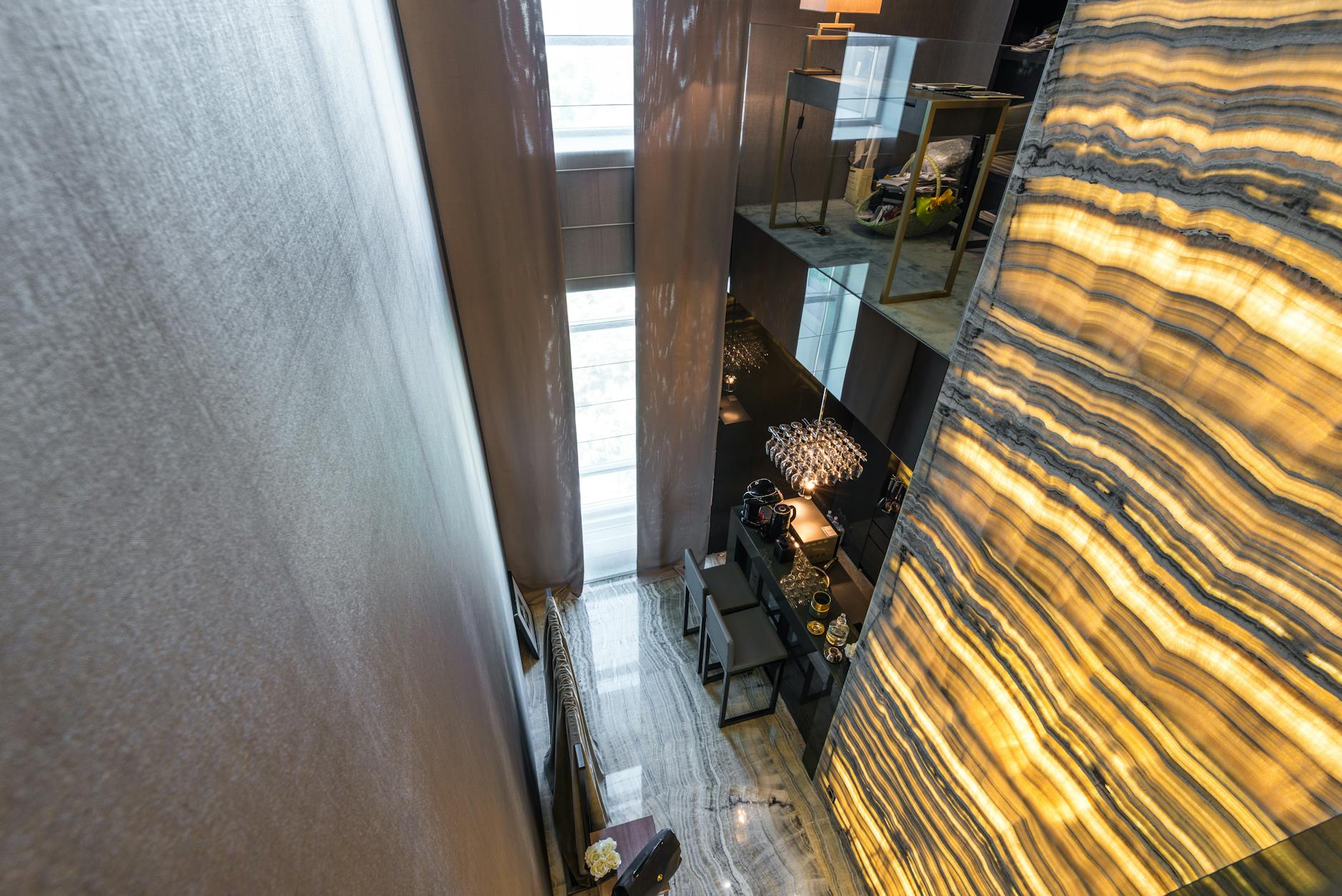 luxurious living space with varied textures