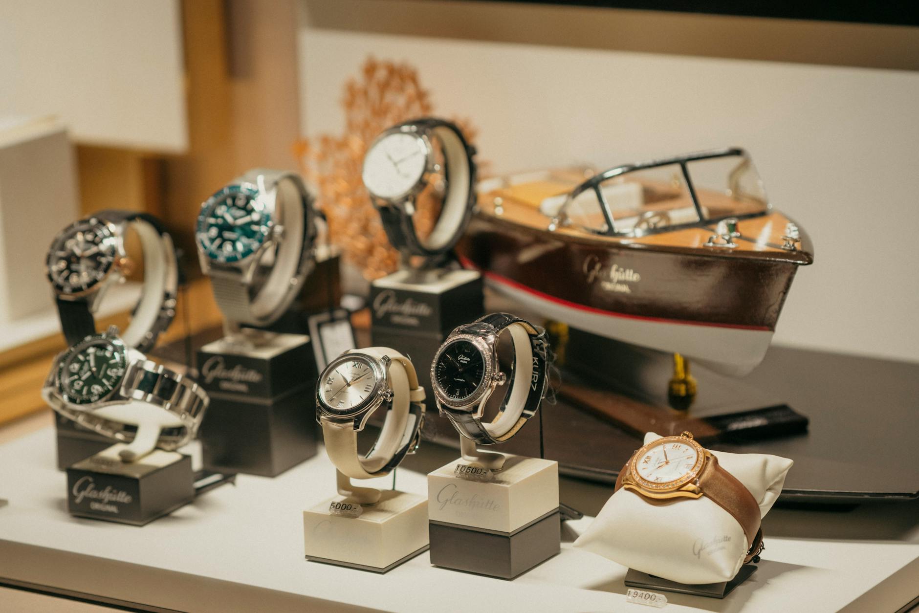 womens luxury watches on display